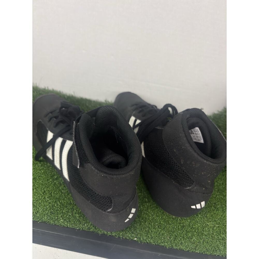 Adidas HVC 2 Wrestling Shoes Black Leather Mid Top AQ3325 Mens US Size 10 - Picture 6 of 9